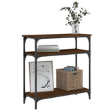 Console Table Brown Oak 75x29x75 cm Engineered Wood 834044