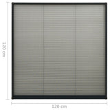 Plisse Insect Screen for Windows Aluminium Anthracite 120x120cm 148666
