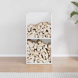 Firewood Rack White 40x30x80 cm Cold-rolled steel 864188
