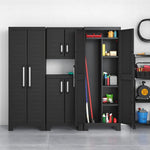 ZNTS Keter Tall Storage Cabinet Detroit Black 440917