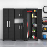 ZNTS Keter Tall Storage Cabinet Detroit Black 440917