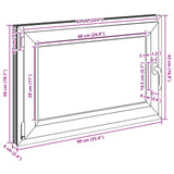 Basement Window RISOR 90 x 50 cm PVC and Glass Anthracite 42047326