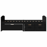 Day Bed with 5 Drawers without Mattress IRUN Black 90x200 cm 3314682