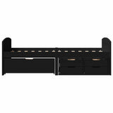 Day Bed with 5 Drawers without Mattress IRUN Black 90x200 cm 3314682