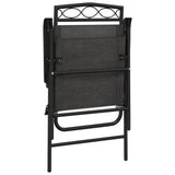 Garden Chair Set of 8 Melange Grey Textilene fabric, Steel 3157294