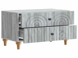 Bedside Cabinet Grey Sonoma 62 x 34.5 x 48 cm Engineered Wood 894091