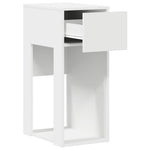 ZNTS Computer Tower Stand with Drawer White 30x44x74 cm 858731