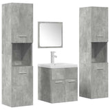 5 Piece Bathroom Furniture Set Concrete Grey Engineered Wood 3324904