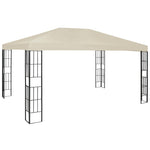 ZNTS Gazebo with LED String Lights 3x4 m Cream 3070321