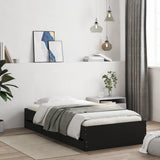 Bed Frame with Drawers without Mattress Black 90x200 cm 3207295
