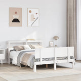 Bed Frame with Headboard without Mattress White 150x200 cm King Size 3306089