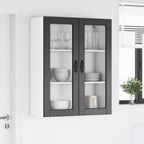 Wall Glass Cabinet LUCCA Black 80 x 31 x 100 cm Engineered Wood 885156