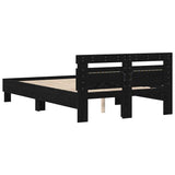 Bed Frame with Headboard Black oak 120 x 200 cm Engineered wood 3333950