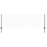 Welded Wire Fence 10 x 0.8 m PVC-Coated Steel Grey Mesh 3336080