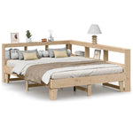 Bookcase Bed without Mattress 140x200cm Solid Wood Pine 3324538