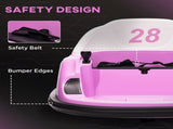 360&deg Rotation Kids Bumper Car, 12V Waltz Car with Remote Control, Dual Joystick, Music, Lights, T3398P348436