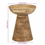 ZNTS Side Table Ø37x45 cm Solid Wood Mango 4017538