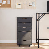 Rolling Cabinet with Drawers MOSS Grey Solid Wood Pine 355890