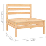 9 Piece Garden Lounge Set Solid Wood Pine 3082989