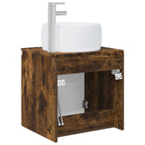 Wall-Mounted Sink Vanity Smoked Oak 49.5 x 44.5 x 66 cm 890457