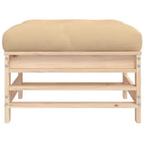 Garden Footstools with Cushions 2pcs Solid Wood Pine 825695