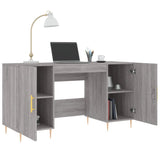 Desk Grey Sonoma 140x50x75 cm Engineered Wood 829538