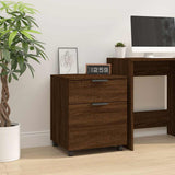 Mobile File Cabinet with Wheels Brown Oak 45x38x54 cm Engineered Wood 817137