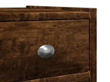 Narrow Bathroom Cupboard with Wheels Smoked Oak Engineered Wood 855290