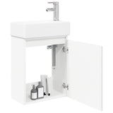 Bathroom Vanity Unit with Tap White 45.5 x 25.5 x 84 cm 889491