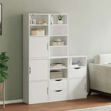 Side Cabinets 5 pcs "ODDA" White 40x24x79 cm Solid Wood Pine 3365361