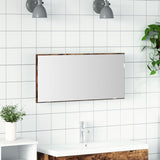 ZNTS Bathroom Mirror Cabinet with LED Light Smoked Oak 80x37 cm 863303