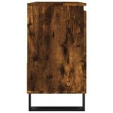 Bathroom Cabinet Smoked Oak 65x33x60 cm Engineered Wood 831617