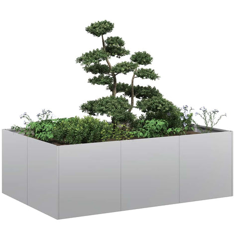 ZNTS Planter 120x80x40 cm Galvanised Steel 860750