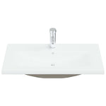 ZNTS Built-in Basin with Faucet 81x39x18 cm Ceramic White 148625