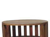Solid Wood Ariella Double Shelf Oak-ish Bedside, Brown B2743P403466