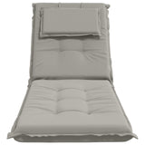 Sunlounger Cushion GEMERT 100% Polyester Grey 190 x 50 x 9 cm 947504