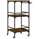 Kitchen Trolley Smoked Oak 60.5x50x105 cm Engineered Wood 842338