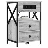 Bedside Cabinet Grey Sonoma 40 x 31 x 60 cm Engineered Wood 859466