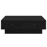 Coffee Table Black Oak 90 x 90 x 28 cm Engineered Wood 868804