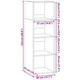 Highboard Concrete Grey 40x41x124 cm Engineered Wood 846386