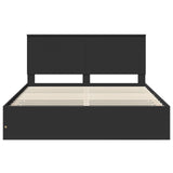 Bed Frame with Drawer Black 160 x 200 cm Engineer Wood 3411097