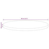 Table Top 80x3.8 cm Round Solid Wood Reclaimed 370043