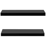 Floating Wall Shelves 2 pcs Black 60x20x3.8 cm 288201