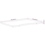 Desk Top 90x60x2.5 cm Rectangular Solid Wood Acacia 370170