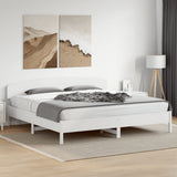 Bed Frame without Mattress White 180x200 cm Super King Solid Wood Pine 3207198