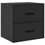ZNTS Wall-mounted Bedside Cabinets 2 pcs Black 40x31x39.5 cm 848725