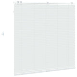 Venetian Blind White 125 x 130 cm 35 mm Solid Paulownia Wood 42015396