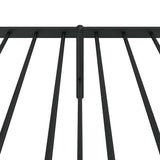 Metal Bed Frame without Mattress with Headboard Black 100x200cm 350859