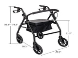 Steel Walker with Wheels Black 53382097