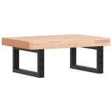Basin Shelf Wall Mounted Steel and Solid Wood Beech 3302325